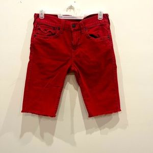 True Religion Red Ricky Shorts